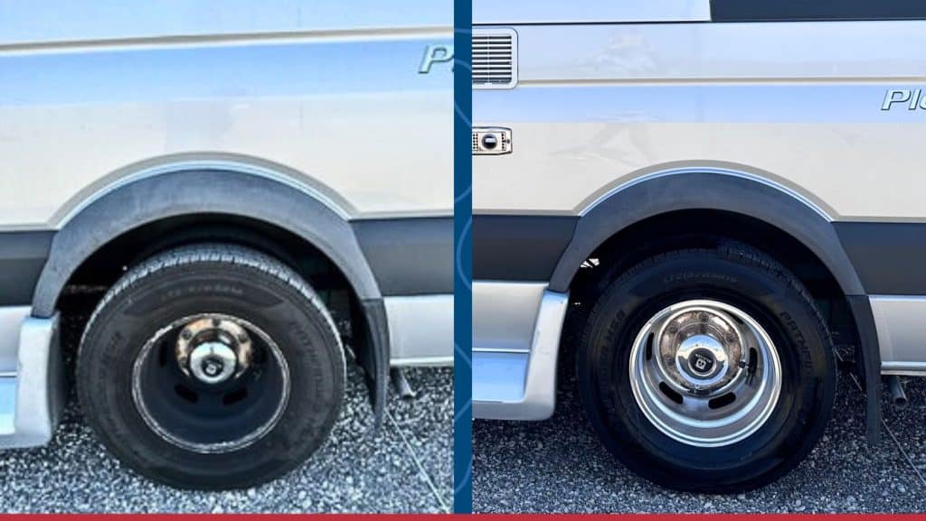 RV Cleaning - tire shine