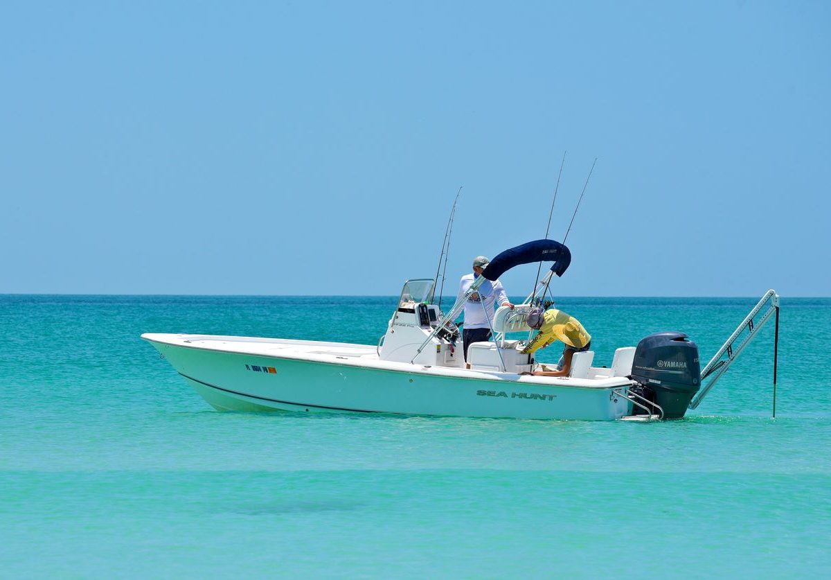People fishing in the Gulf of Mexico